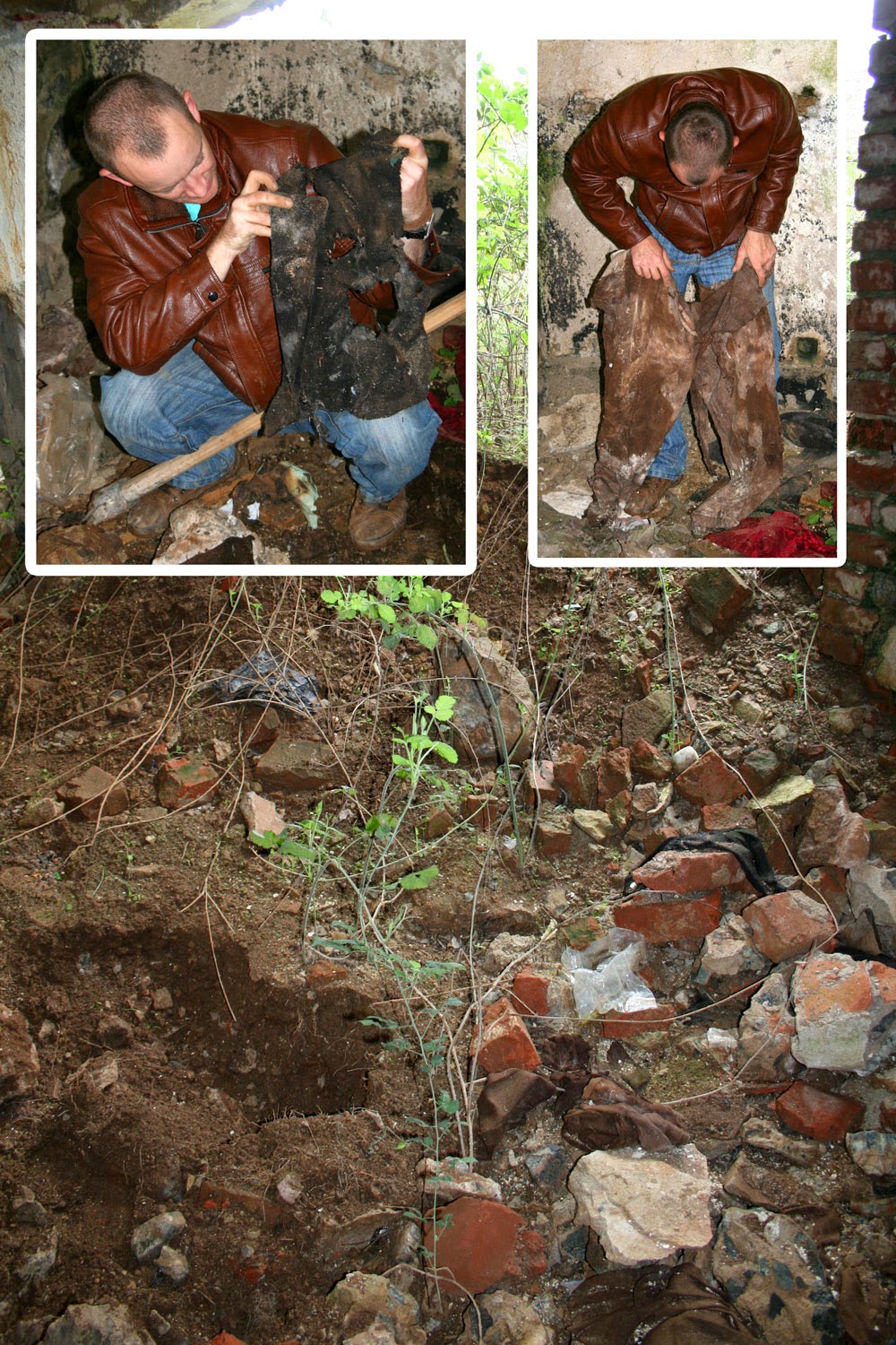 The pile we dug through, and some clothes The pile we dug through, and some clothes