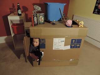 cardboard shipping box castle 