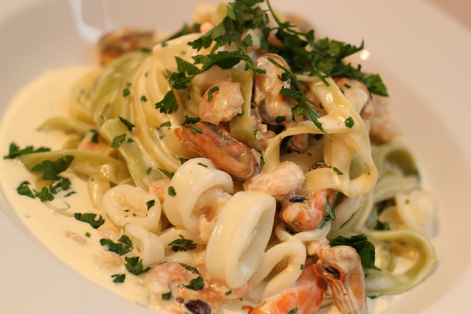 Esther Food Adventure Seafood Tagliatelle