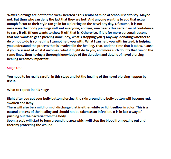 List 93+ Pictures Pictures Of Belly Button Piercing Healing Process