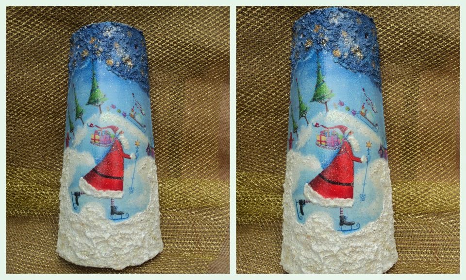 El rinconcito de zivi: tejas navideñas decoradas con decoupage