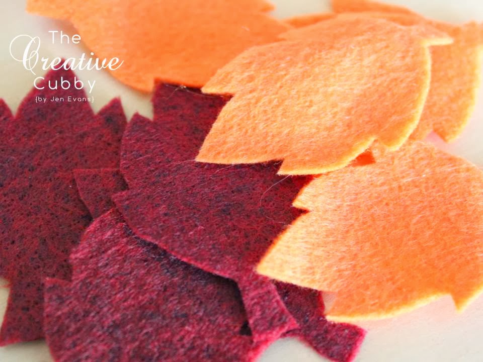 The Creative Cubby Fall Felt Leaves Tutorial