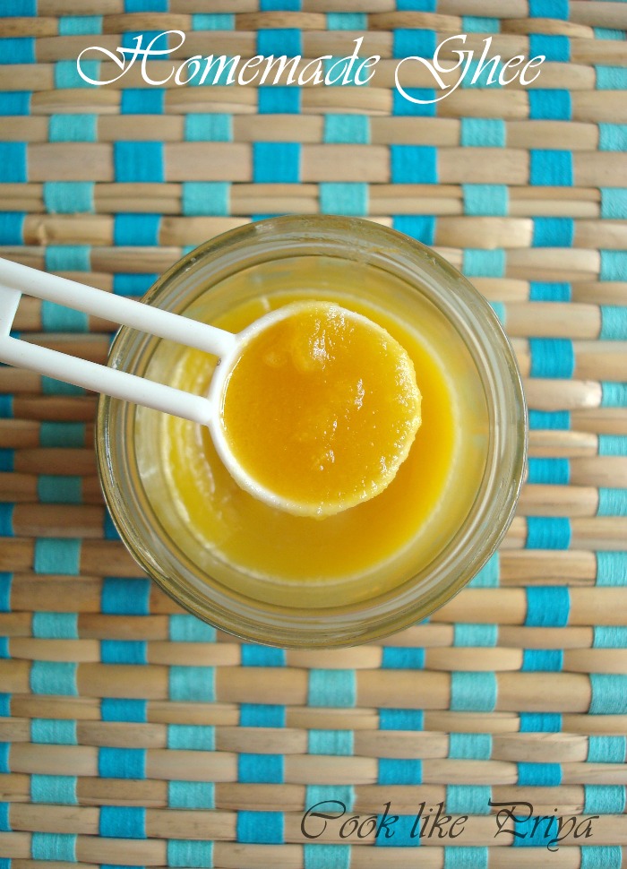 Cook like Priya Homemade Ghee Recipe How to make Ghee at home Step