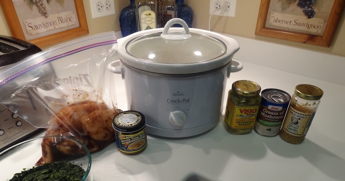 Bright-Eyes & Bushy-Tales: Spinach Artichoke Crock Pot Chicken