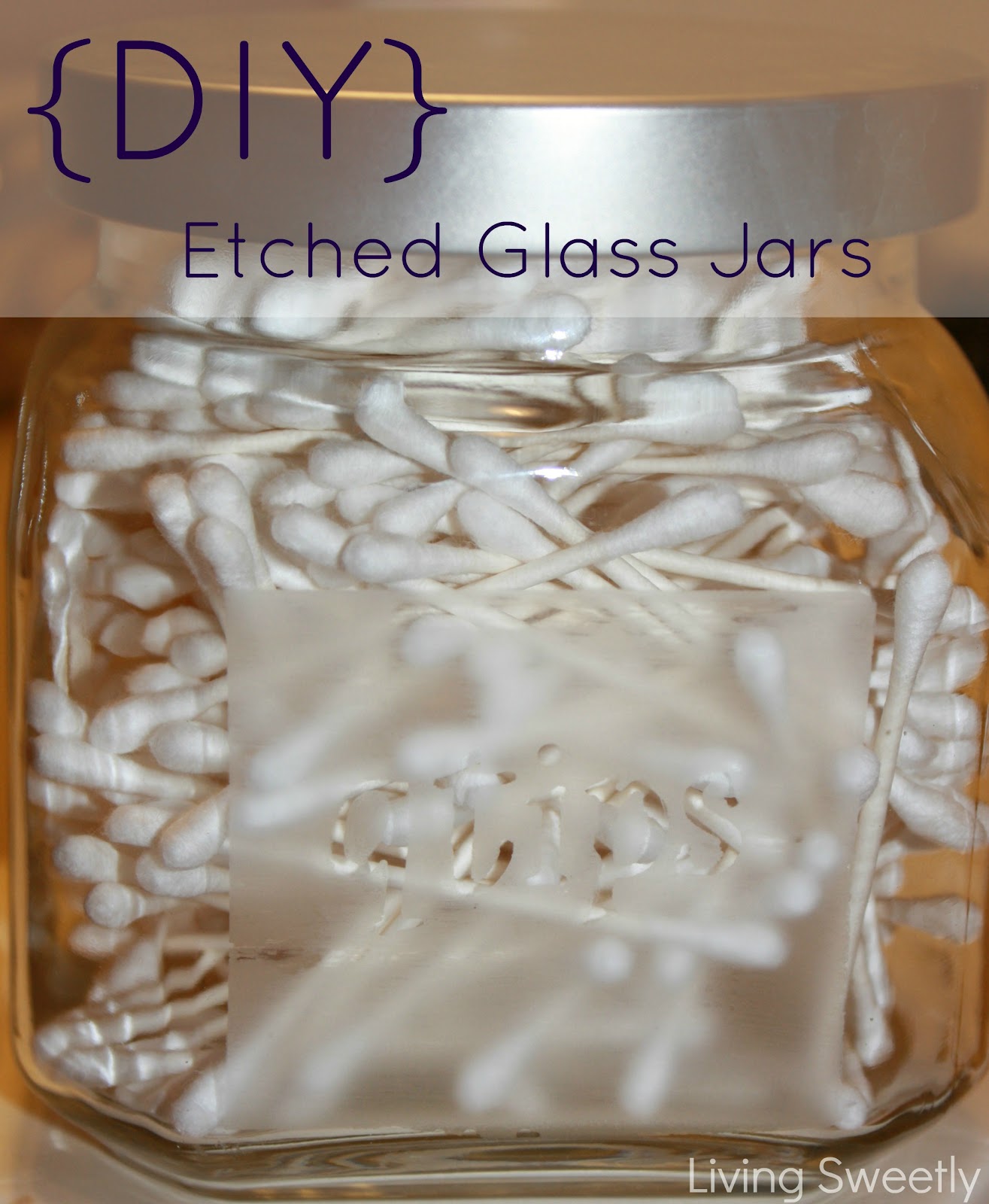 House of Grace DIY Etched Glass Jars
