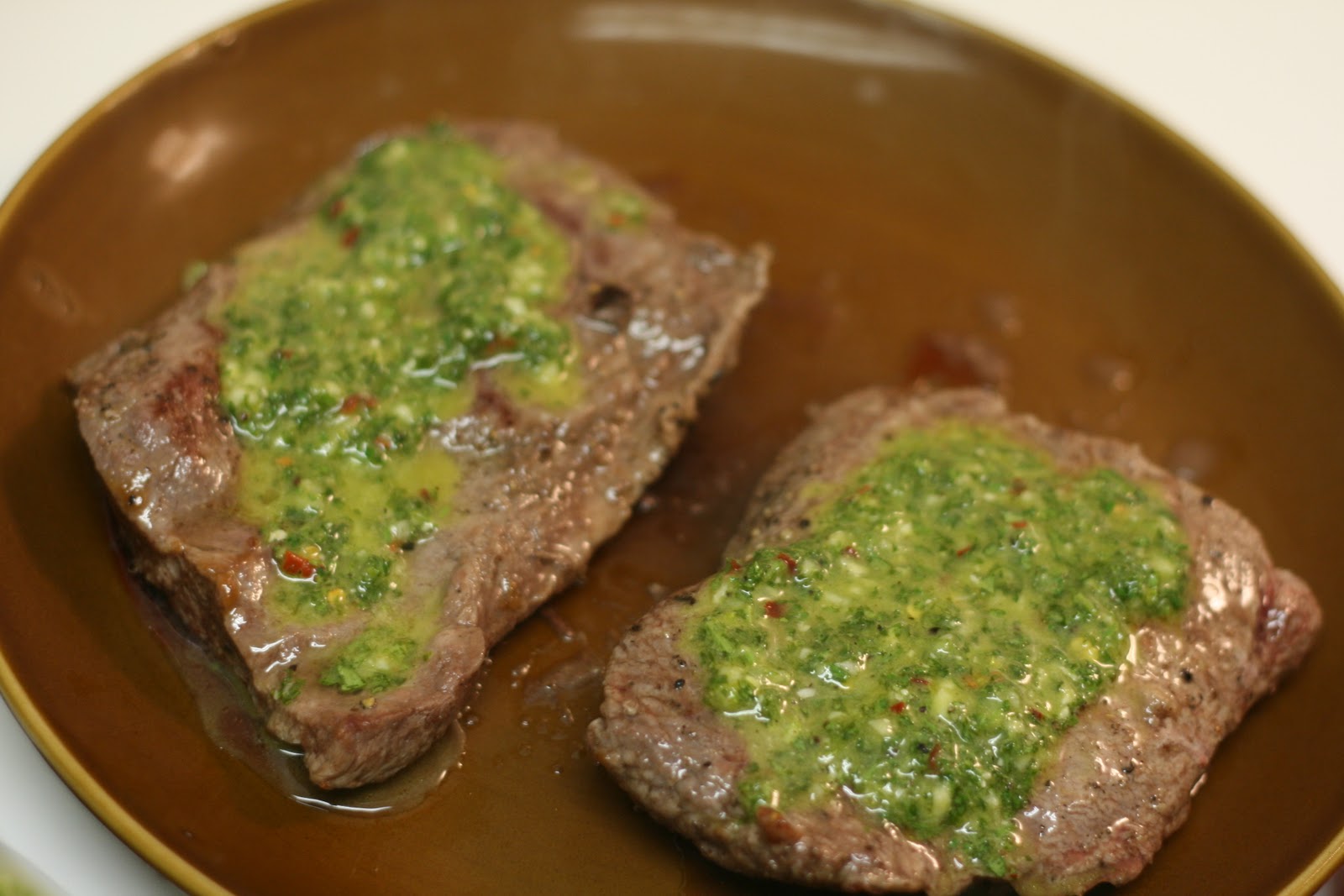 What Is Cooking Now? Flat Iron Steak w/Chimichurri Sauce