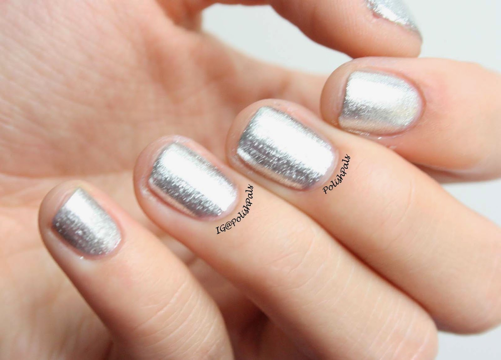 nail design with silver nail polish