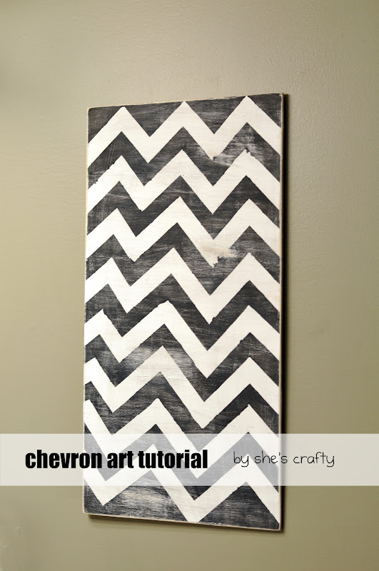 She's crafty Chevron wall art