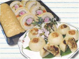 Ja佐渡レシピブログ かあちゃんキッチン ネギ味噌おやき 米粉ロール巻寿司