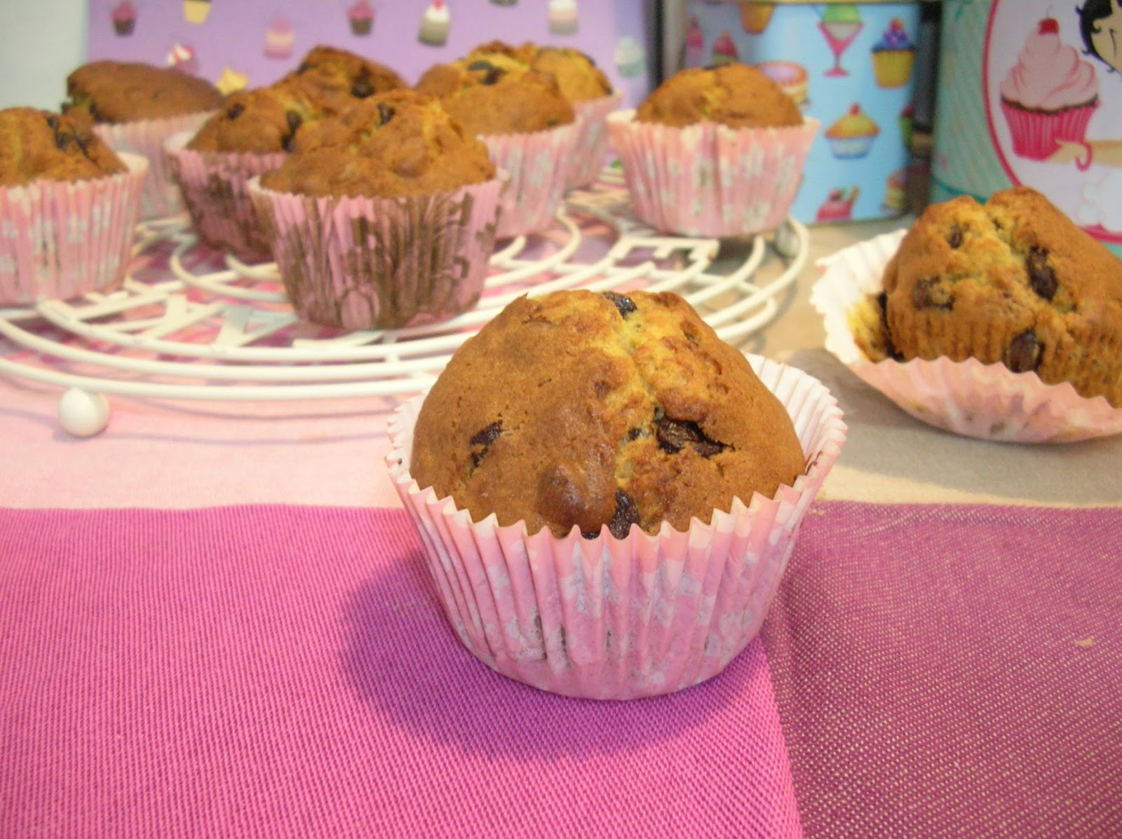 Nuvola Glacé / Mary Muffins de chocolate, plátano y nueces