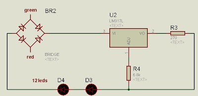 Telephone Line Powered LED Lamp  circuit schematics with explanation