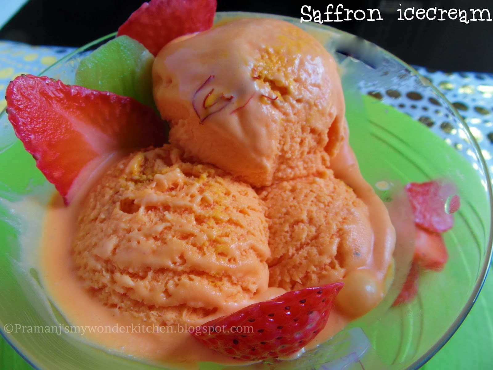 No churn saffron icecream Mango ice cream Rose Ice cream