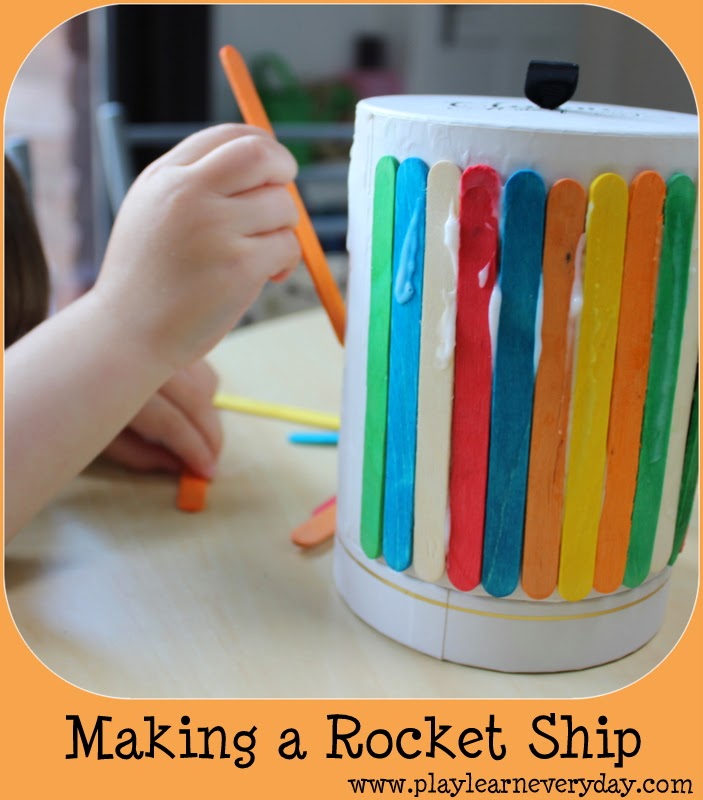 Popsicle Stick Rocket Ship Craft for Kids - Crafts 4 Toddlers