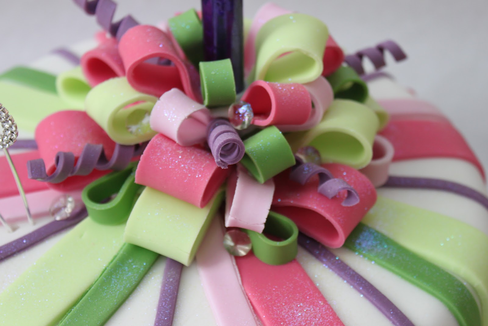 Snowballs in Summer Ribbon cake