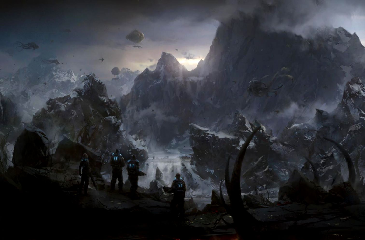 Gears of war 3 artwork futuristic video games wallpaper 99740 Gears of war 3 artwork futuristic video games wallpaper 99740