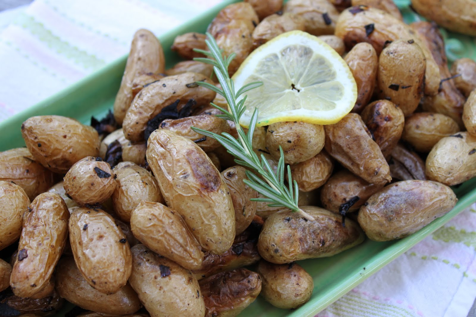 A Girl, a Market, a Meal... Roasted Baby Fingerling Potatoes