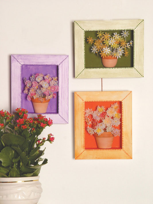 Simplesmente Artesanato Quadros com flores de papel vegetal pap Artesanato Geraldi ~ Simplesmente Artesanato Quadros com flores de papel vegetal pap