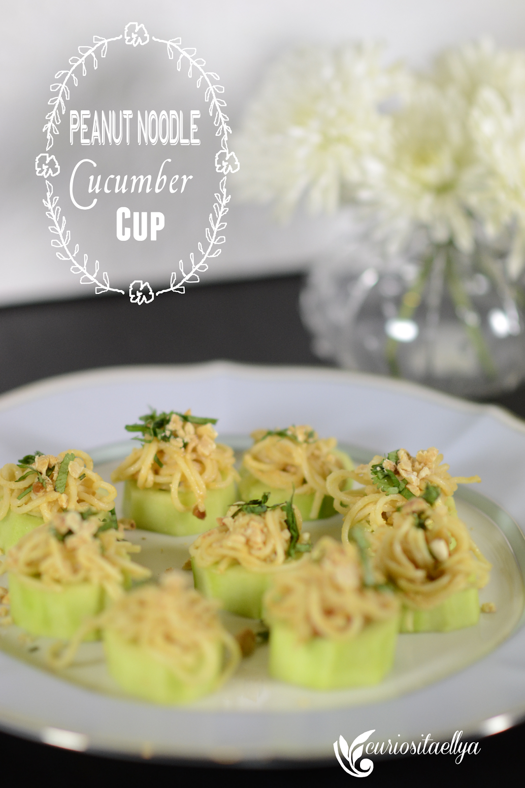 Curiositaellya Peanut Noodle Cucumber Cup