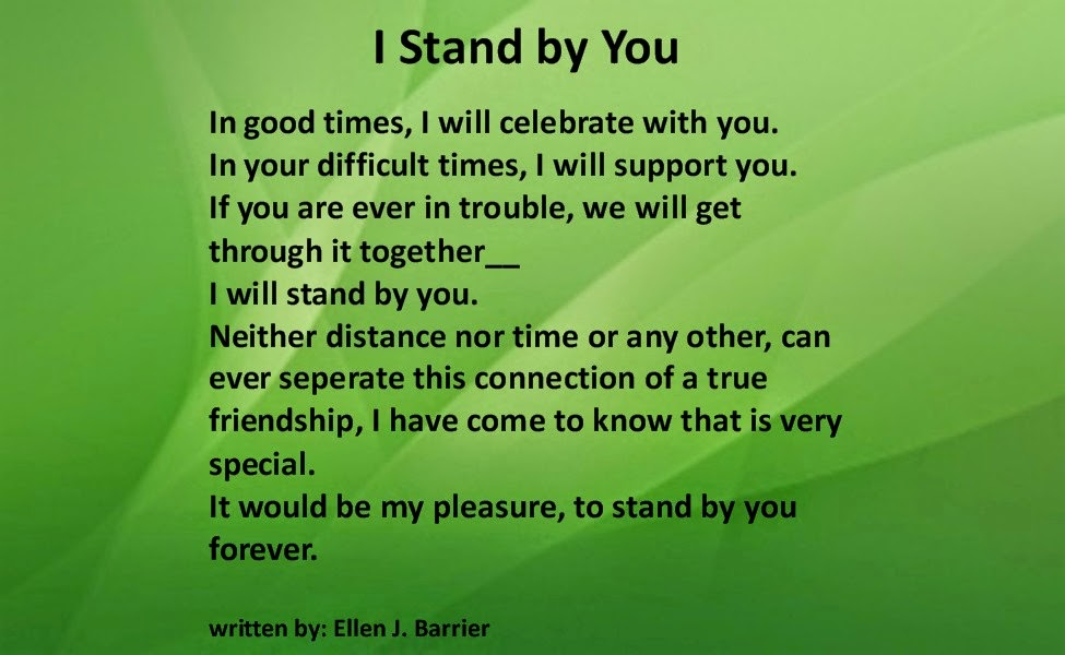 Lyrics Music & Poems True Friendship