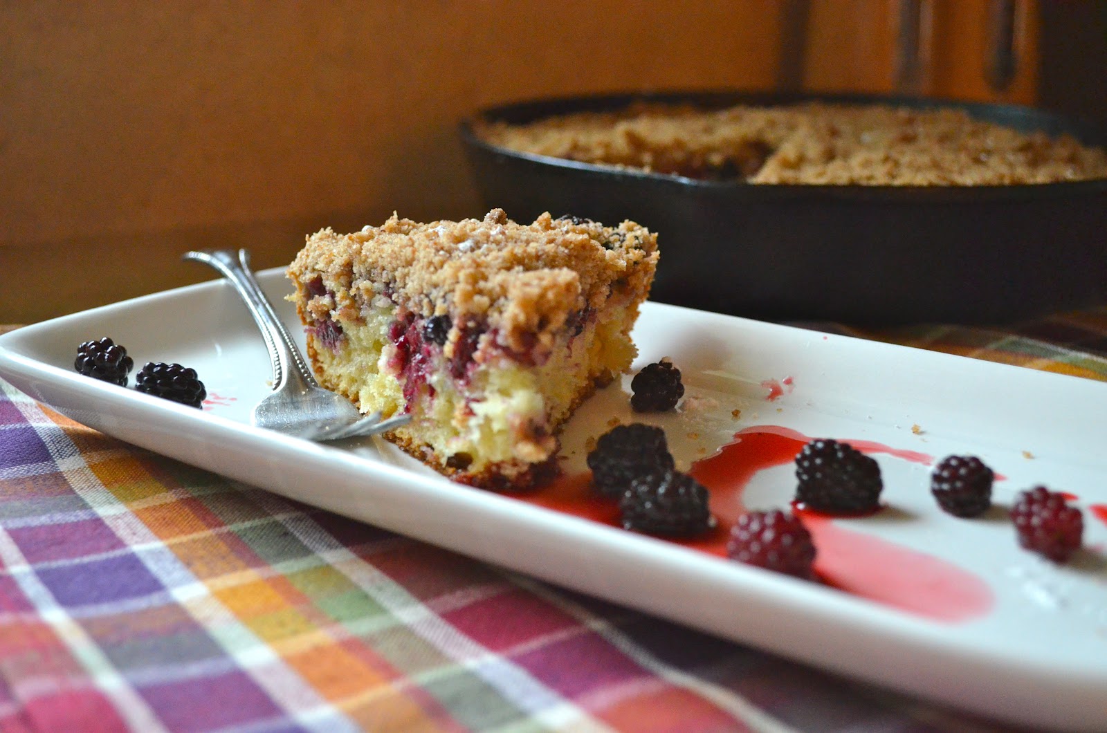 The Lazy Daisy Kitchen wild blackberry sour cream coffee cake