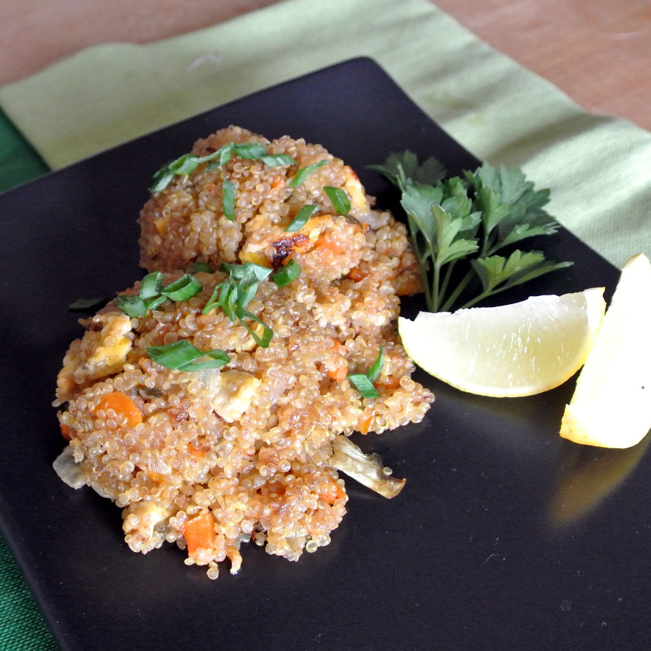 Mom, What's For Dinner? Vegetarian Chicken Fried Quinoa