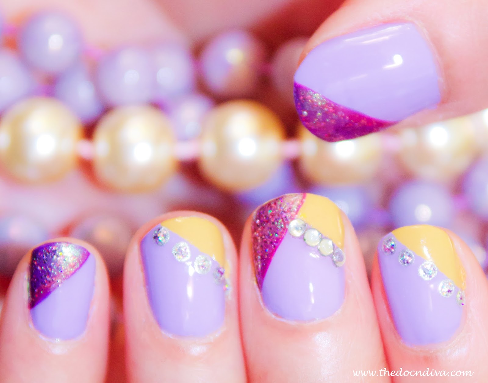 How to do a Glam Lilac NailArt A Step by Step Tutorial thedocndiva