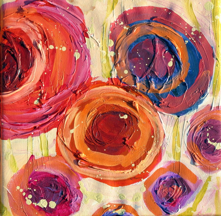 Nancy Standlee Fine Art California Roses Mixed Media Abstract Florals By Contemporary Texas Artist Nancy Standlee