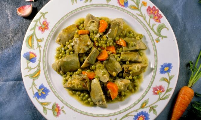 Alcachofas Guisadas Con Guisantes