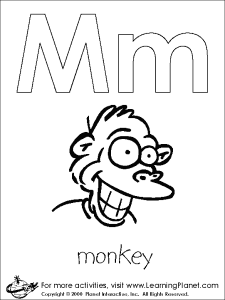 Printable Letter M Coloring Page