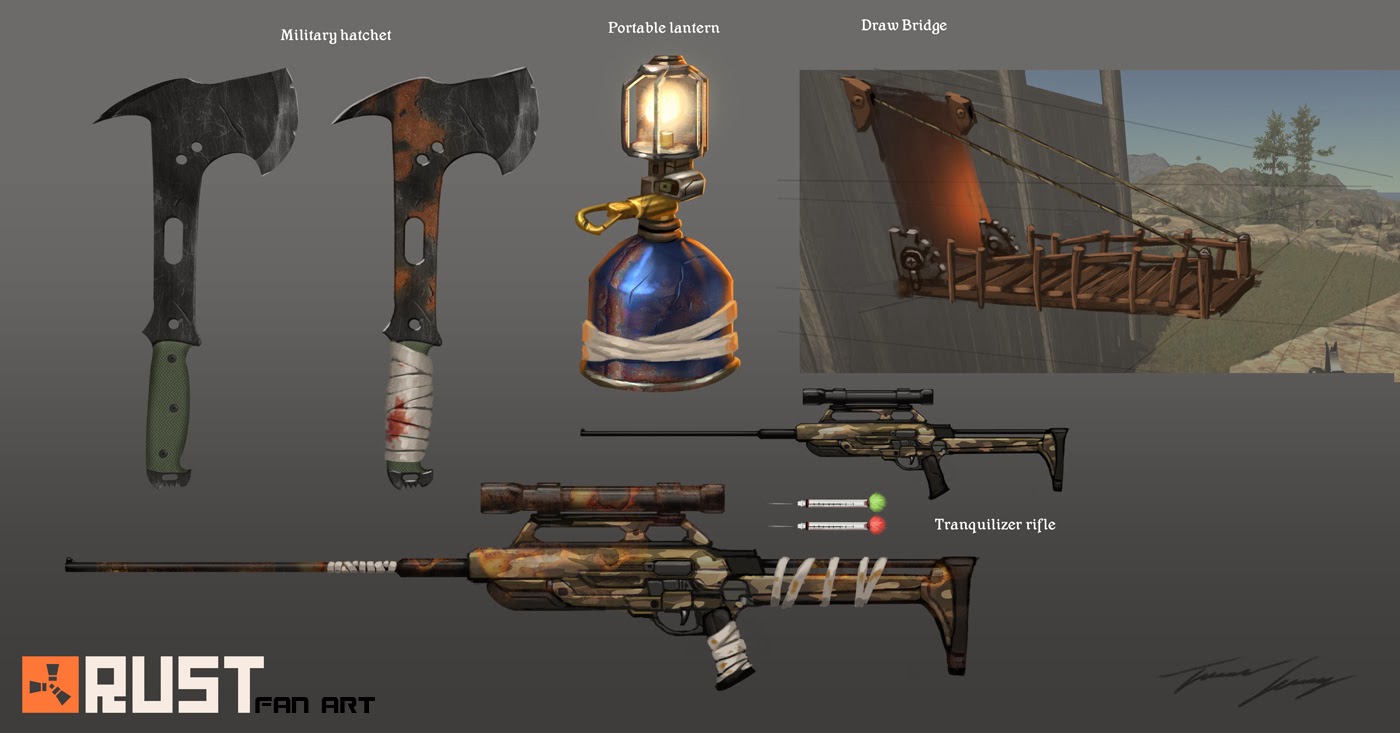 Concept Art and Design of Travis Lacey Ravenseye Studios Rust fan