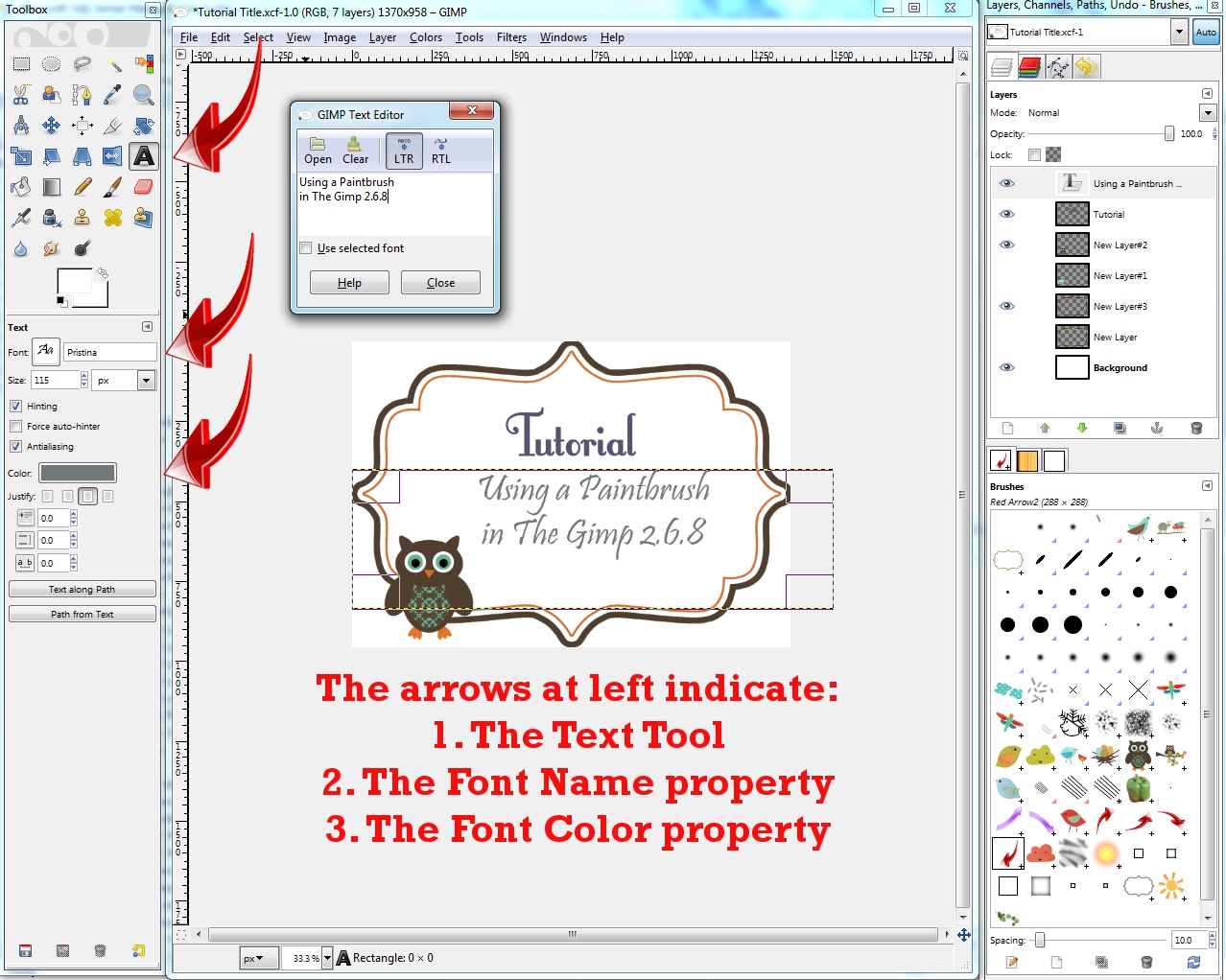Niccupp Crochet How to Using Paintbrushes in the Gimp (Part 2 of 2)