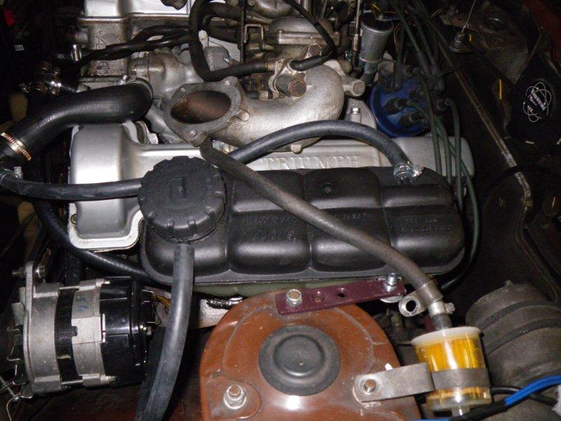 Stevep's Triumphs Mercedes Header Tank fitted to Stag