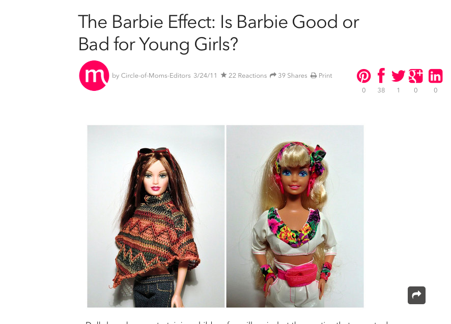 Positive effects of barbie picture