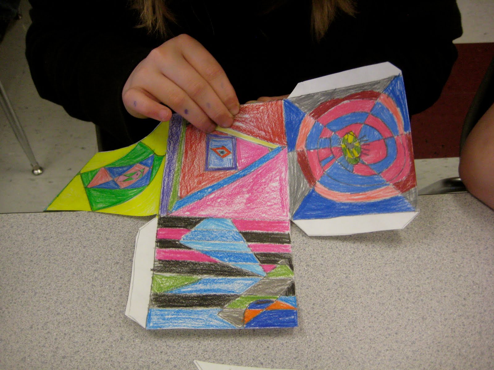 Optical Art Cube Dali's Moustache