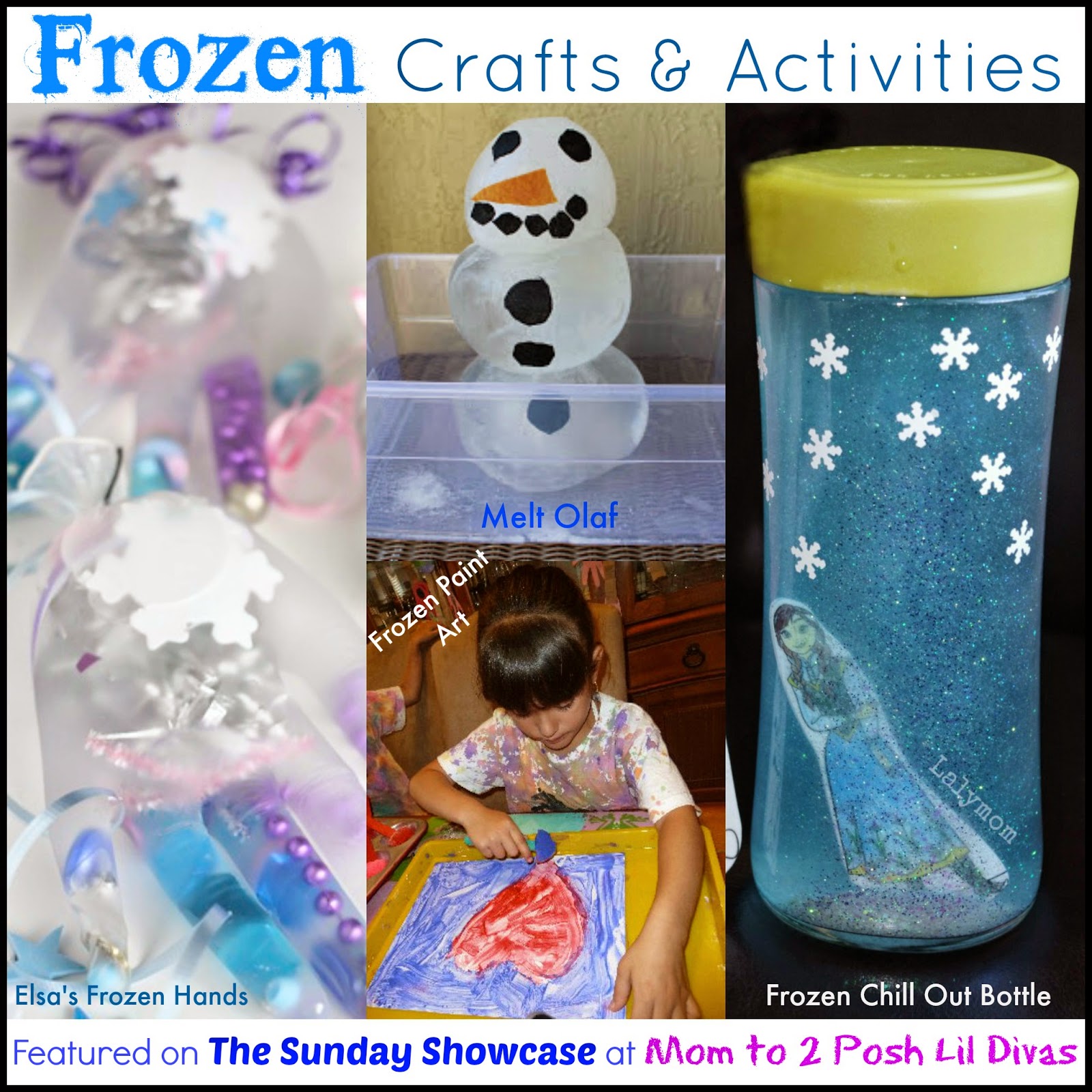 Mom to 2 Posh Lil Divas Frozen Themed Crafts & Activities {The Sunday
