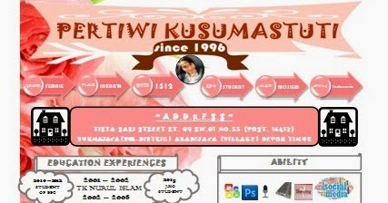 TIWIKICIW'S  CONTOH BIODATA KREATIF DENGAN MICROSOFT WORD