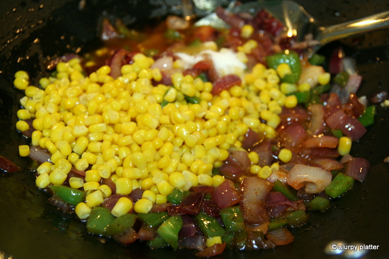 Corn Capsicum Fried Rice Slurpy Platter