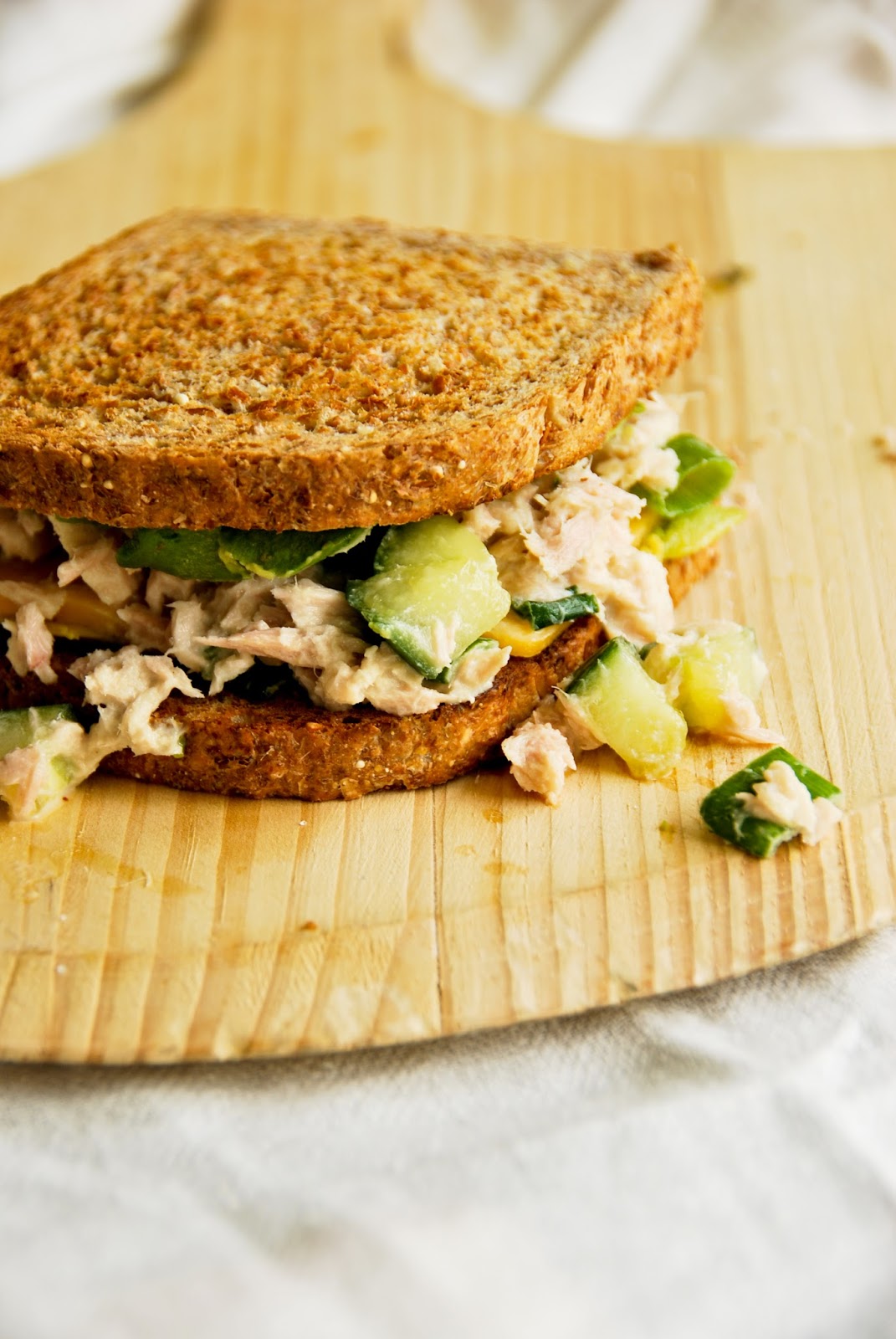 a kitchen cafe Tuna Salad and Avocado Sandwich