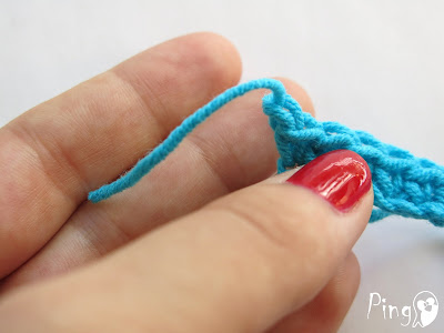 Fastening off - step by step instruction by Pingo - The Pink Penguin