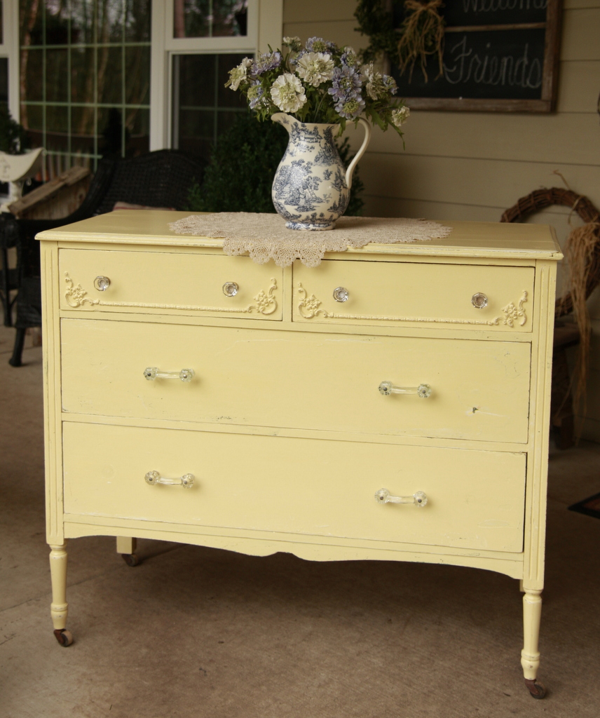 Huckleberry Lane Cheerful Antique Yellow Dresser
