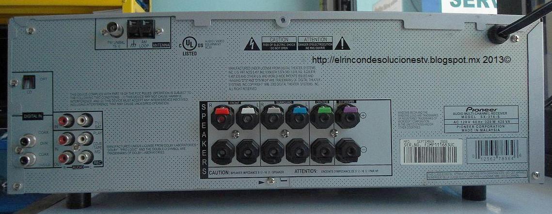 Pioneer audio multi channel receiver sx 218 – Car audio systems