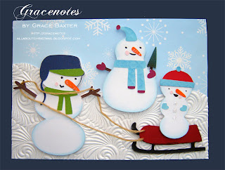 snowman family Christmas card