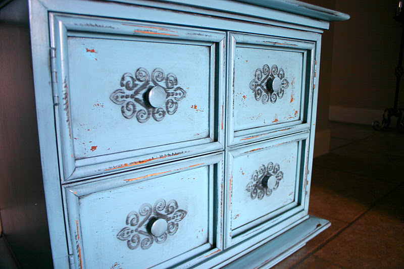 Doubletake Decor Funky Teal Headboard & Nightstands