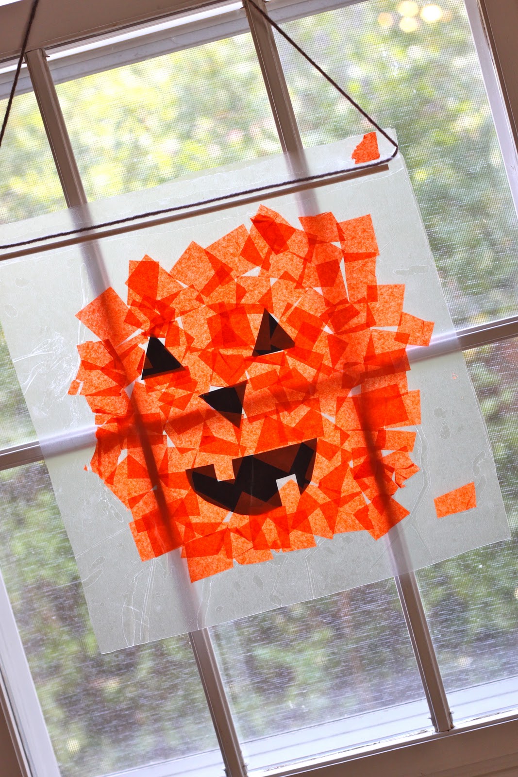 Tissue Paper Pumpkin Craft - Arty Crafty Kids