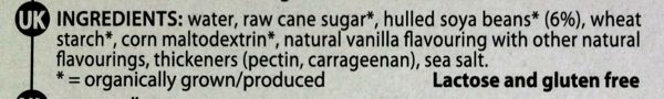 Provamel Intenz vegan dessert ingredients vanilla