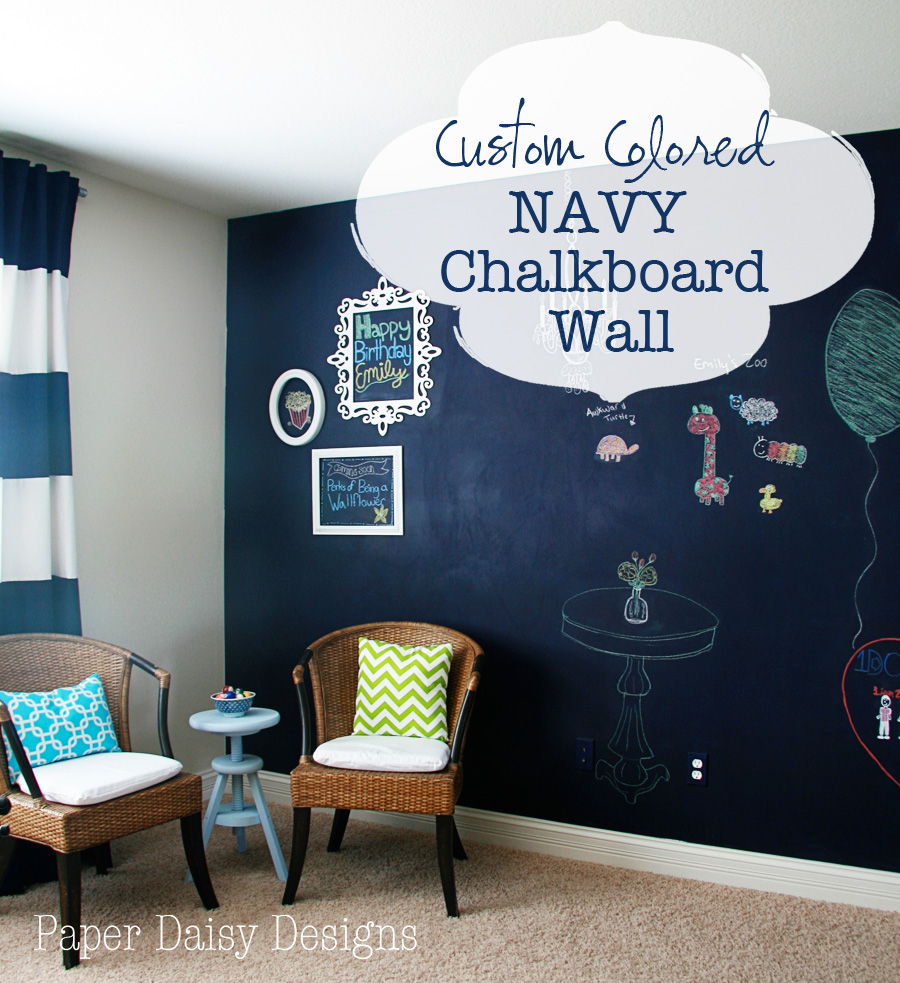 Paper Daisy Designs True Blue Navy Chalkboard Wall