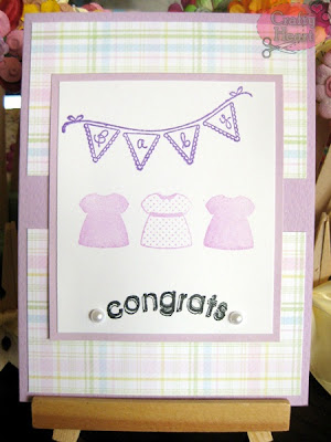 Handmade Card - Congrats Baby in Purple