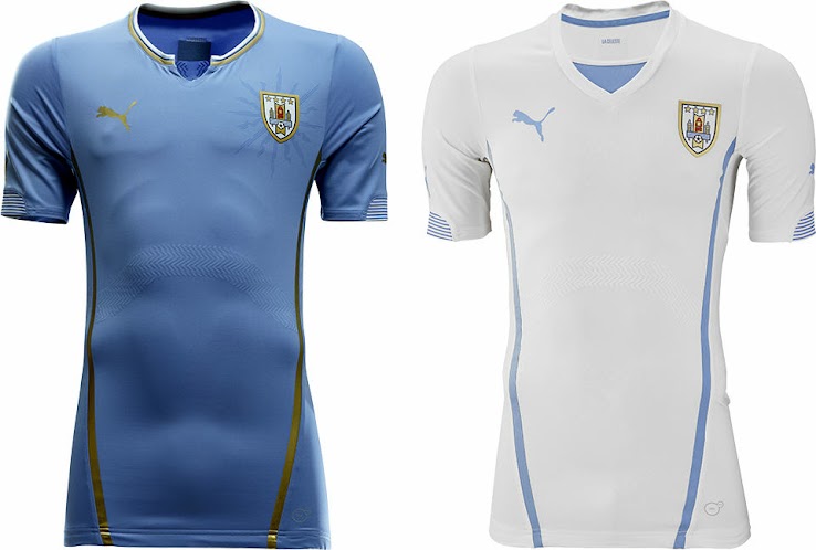 Uruguay+2014+World+Cup+Home+and+Away+Kit