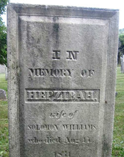 Stone for a woman named Hepzibah