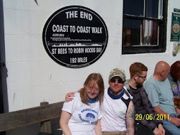 Me & Sean at the finish after 192 miles in 12 days, robin hoods bay